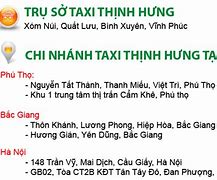 Số Taxi Thịnh Hưng Vĩnh Phúc